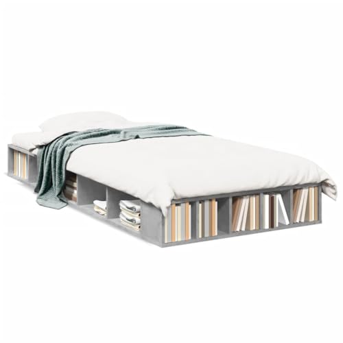 CIOURSTO Geräumige Technische Holzbettbettbasis mit Integrierter Aufbewahrung und Lamellenunterstützung für Moderne Hauptschlafzimmer (100 x 200 cm) von CIOURSTO