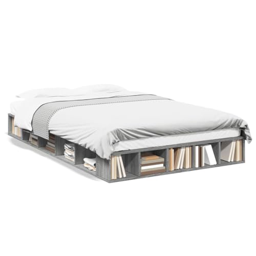 CIOURSTO Geräumige Technische Holzbettbettbasis mit Integrierter Aufbewahrung und Lamellenunterstützung für Moderne Hauptschlafzimmer (140 x 190 cm) von CIOURSTO