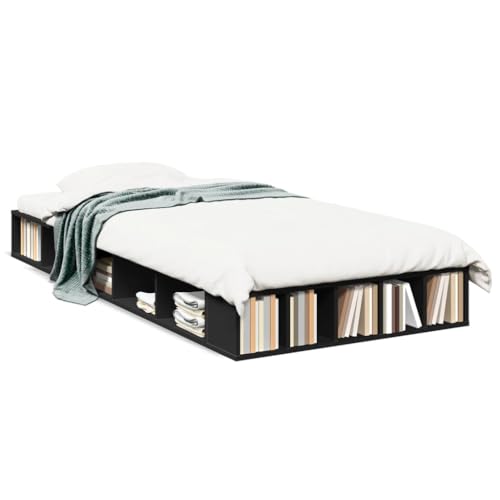 CIOURSTO Geräumige Technische Holzbettbettbasis mit Integrierter Aufbewahrung und Lamellenunterstützung für Moderne Hauptschlafzimmer (75 x 190 cm) von CIOURSTO