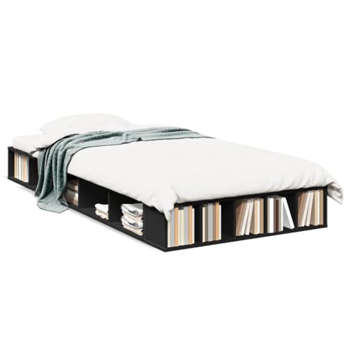 CIOURSTO Geräumige Technische Holzbettbettbasis mit Integrierter Aufbewahrung und Lamellenunterstützung für Moderne Hauptschlafzimmer (90 x 190 cm) von CIOURSTO