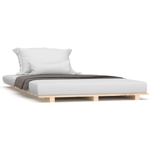 CIOURSTO Kiefernholzbettrahmen für Schlafzimmer Skandinavisch Inspiriertes Massives Holzdesign mit Geschmierigen Basis Natürliche Schlafzimmermöbel für Einen Entspannten Rückzugsort (90 x 200 cm) CIOURSTO Kiefernholzbettrahmen für Schlafzimmer Skandinavisch Inspiriertes Massives Holzdesign mit Geschmierigen Basis Natürliche Schlafzimmermöbel für Einen Entspannten Rückzugsort (90 x 200 cm) von CIOURSTO