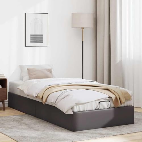 CIOURSTO Ottoman-Bett, Stauraum Unter Dem Bett, Bed, Strapazierfähiges Kunstledermaterial, Geeignet für Schlafzimmer und Gästezimmer (100 x 200 cm) von CIOURSTO