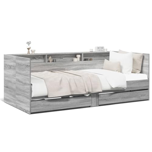 CIOURSTO Tagesbett mit 2 Schubladen auf Rädern Auszieherbett-Sofa für Kleine Räume, Wohnzimmer und Gästezimmer (75 x 190 cm) von CIOURSTO