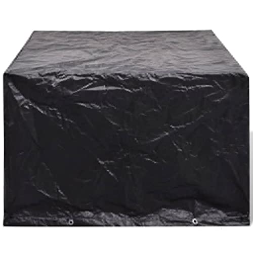 CIOURSTO wasserdichte Schutzhaube für Gartenmöbel 200x200x70 cm - Fest verzurrt mit 8 Metallösen, wetterfest für Terrasse und Garten (113 x 113 x 73 cm) von CIOURSTO