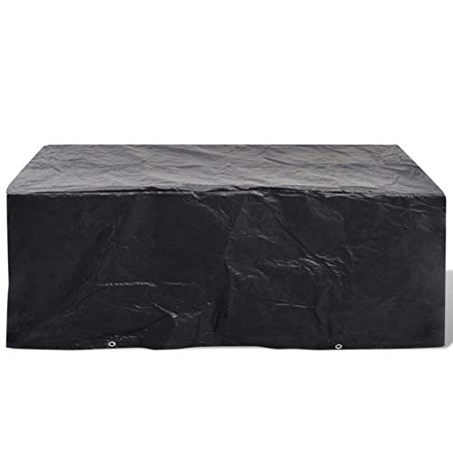 CIOURSTO wasserdichte Schutzhaube für Gartenmöbel 200x200x70 cm - Fest verzurrt mit 8 Metallösen, wetterfest für Terrasse und Garten (200 x 160 x 70 cm) von CIOURSTO