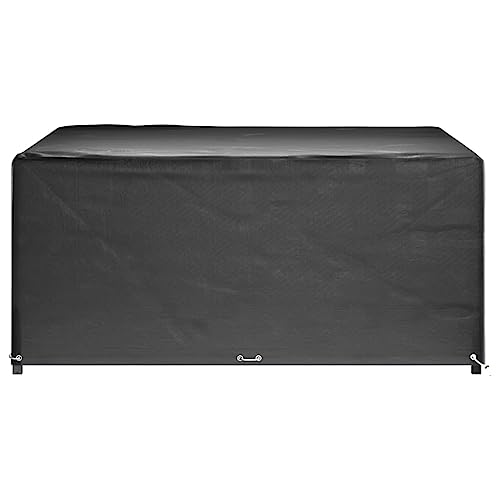 CIOURSTO wasserdichte Schutzhaube für Gartenmöbel 200x200x70 cm - Fest verzurrt mit 8 Metallösen, wetterfest für Terrasse und Garten (205 x 205 x 90 cm) von CIOURSTO