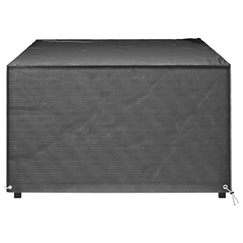 CIOURSTO wasserdichte Schutzhaube für Gartenmöbel 200x200x70 cm - Fest verzurrt mit 8 Metallösen, wetterfest für Terrasse und Garten (213 x 132 x 75 cm) von CIOURSTO
