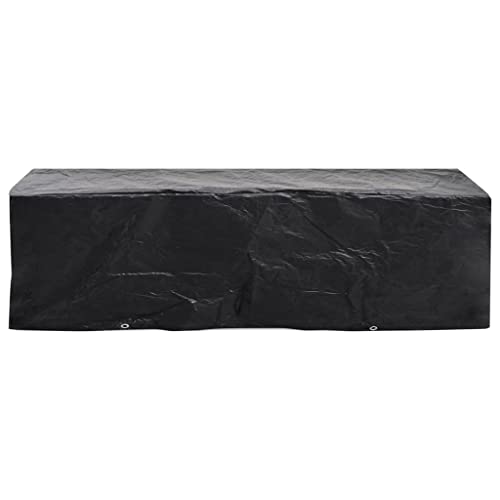 CIOURSTO wasserdichte Schutzhaube für Gartenmöbel 200x200x70 cm - Fest verzurrt mit 8 Metallösen, wetterfest für Terrasse und Garten (218 x 77 x 55 cm) von CIOURSTO
