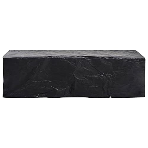 CIOURSTO wasserdichte Schutzhaube für Gartenmöbel 200x200x70 cm - Fest verzurrt mit 8 Metallösen, wetterfest für Terrasse und Garten (218 x 77 x 55 cm) von CIOURSTO