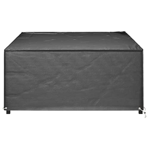 CIOURSTO wasserdichte Schutzhaube für Gartenmöbel 200x200x70 cm - Fest verzurrt mit 8 Metallösen, wetterfest für Terrasse und Garten (227 x 152 x 65 cm) von CIOURSTO