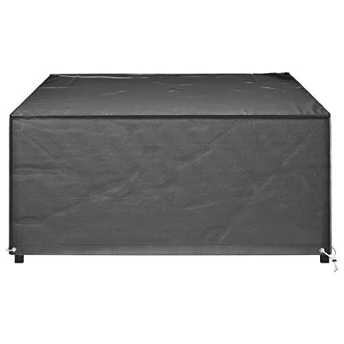 CIOURSTO wasserdichte Schutzhaube für Gartenmöbel 200x200x70 cm - Fest verzurrt mit 8 Metallösen, wetterfest für Terrasse und Garten (227 x 152 x 65 cm) von CIOURSTO
