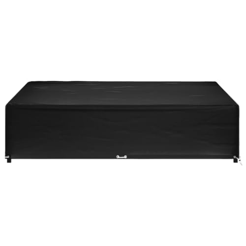 CIOURSTO wasserdichte Schutzhaube für Gartenmöbel 200x200x70 cm - Fest verzurrt mit 8 Metallösen, wetterfest für Terrasse und Garten (240 x 240 x 55 cm) von CIOURSTO