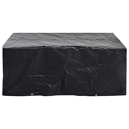 CIOURSTO wasserdichte Schutzhaube für Gartenmöbel 200x200x70 cm - Fest verzurrt mit 8 Metallösen, wetterfest für Terrasse und Garten (242 x 162 x 100 cm) von CIOURSTO