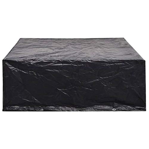 CIOURSTO wasserdichte Schutzhaube für Gartenmöbel 200x200x70 cm - Fest verzurrt mit 8 Metallösen, wetterfest für Terrasse und Garten (250 x 210 x 90 cm) von CIOURSTO