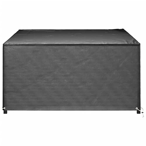 CIOURSTO wasserdichte Schutzhaube für Gartenmöbel 200x200x70 cm - Fest verzurrt mit 8 Metallösen, wetterfest für Terrasse und Garten (270 x 180 x 90 cm) von CIOURSTO