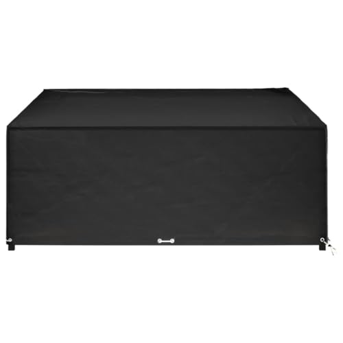 CIOURSTO wasserdichte Schutzhaube für Gartenmöbel 200x200x70 cm - Fest verzurrt mit 8 Metallösen, wetterfest für Terrasse und Garten (300 x 200 x 75 cm) von CIOURSTO