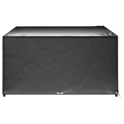 CIOURSTO wasserdichte Schutzhaube für Gartenmöbel 200x200x70 cm - Fest verzurrt mit 8 Metallösen, wetterfest für Terrasse und Garten (300 x 250 x 90 cm) von CIOURSTO