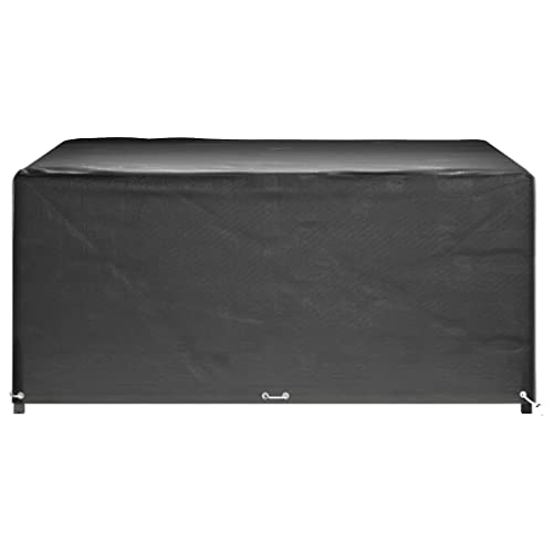 CIOURSTO wasserdichte Schutzhaube für Gartenmöbel 200x200x70 cm - Fest verzurrt mit 8 Metallösen, wetterfest für Terrasse und Garten (300 x 300 x 75 cm) von CIOURSTO