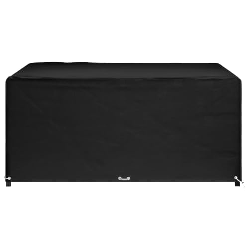 CIOURSTO wasserdichte Schutzhaube für Gartenmöbel 200x200x70 cm - Fest verzurrt mit 8 Metallösen, wetterfest für Terrasse und Garten (300 x 300 x 75 cm) von CIOURSTO