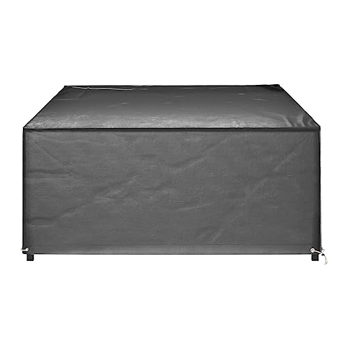 CIOURSTO wasserdichte Schutzhaube für Gartenmöbel 200x200x70 cm - Fest verzurrt mit 8 Metallösen, wetterfest für Terrasse und Garten (315 x 180 x 75 cm) von CIOURSTO