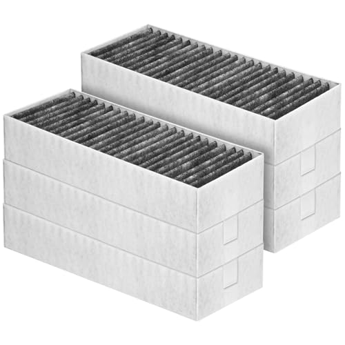 Aktivkohlefilter 6er Set - passend für 9001421821 9001563858 / Siemens Studioline HZ9VRCR0 / Bosch HEZ9VRCR0 / Neff Z821VR0 / Gaggenau CA282111 und Constructa CZ9VRCR0 (193x75x35 mm) 6-teilig von CIOXSOIO