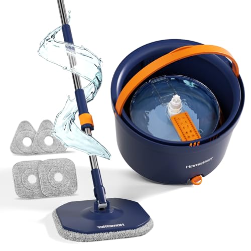 CIOXSOIO Wischmopp Set mit Eimer, 2-in-1 Bodenwischer & Fensterwischer 132cm - 2 Kammer System zur Trennung von Schmutz und Frischwasser mit 4 Mikrofaser Wischpads, für Fenster Bodenreinigung CIOXSOIO Wischmopp Set mit Eimer, 2-in-1 Bodenwischer & Fensterwischer 132cm - 2 Kammer System zur Trennung von Schmutz und Frischwasser mit 4 Mikrofaser Wischpads, für Fenster Bodenreinigung von CIOXSOIO