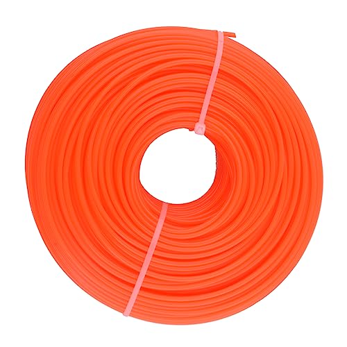 CIPOOH 100m Mähfaden Trimmerschnur, rund Fadendurchmesser 2,4 mm, Trimmerfaden Freischneider Faden für Rasentrimmer, Orange von CIPOOH