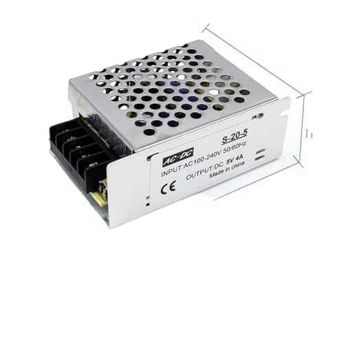 20W 5V Indoor Switch Mode Power Supply LED Strip Lighting Driver Adapter Converter 100-240V AC to DC 5V 4A 20W Transformer von CIPVEXITB
