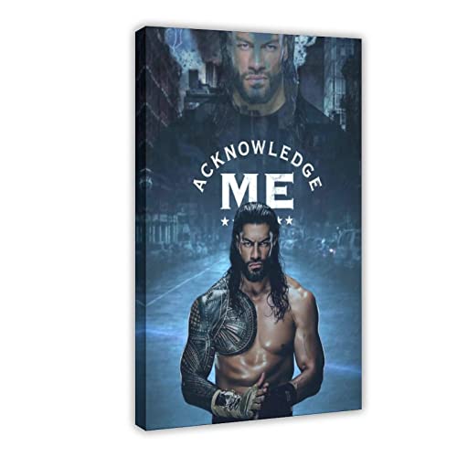 WWE Roman Reigns Professional Wrestler Poster Leinwand Poster Wandkunst Dekor Druck Bild Gemälde für Wohnzimmer Schlafzimmer Dekoration Rahmenstil 40 x 60 cm von CIRCIR