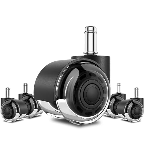CIRULLI Bürostuhl Rollen 11x22 mm 5er-Set,Robuste Ersatzrollen für Schreibtisch und Gamingstühle,Gummirollen bürostuhl für Hartboden,Parkett,Teppich,360°Drehung ohne Kratzer(Nicht für 1KEA)Lenkrollen CIRULLI Bürostuhl Rollen 11x22 mm 5er-Set,Robuste Ersatzrollen für Schreibtisch und Gamingstühle,Gummirollen bürostuhl für Hartboden,Parkett,Teppich,360°Drehung ohne Kratzer(Nicht für 1KEA)Lenkrollen von CIRULLI