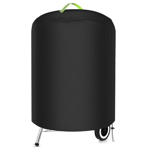 Cirulli Wetterfeste Grillabdeckung，Maße76x91cm,grillabdeckungen 420D Oxford-Stoff,Abdeckung iswasserdicht，Staubdicht und schützt vor UV-Strahlen,Schutzhülle für Rundgrill, Grilldecke von CIRULLI