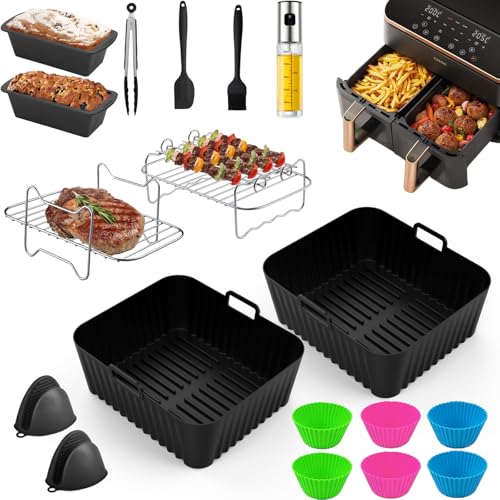 Heißluftfritteuse Zubehör für COSORI Heißluftfritteuse 8,5L, Airfryer Zubehör Accessories für cosori Heißluftfritteuse CAF-R901-AEU Dual Zone Silikonform Air Fryer Accessories für cosori Dual Basket Heißluftfritteuse Zubehör für COSORI Heißluftfritteuse 8,5L, Airfryer Zubehör Accessories für cosori Heißluftfritteuse CAF-R901-AEU Dual Zone Silikonform Air Fryer Accessories für cosori Dual Basket von CIRenchen