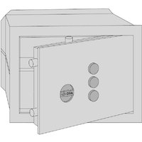 Cassaforte Cisa a muro a combinazione P25 x L42 x H30 Cm von CISA