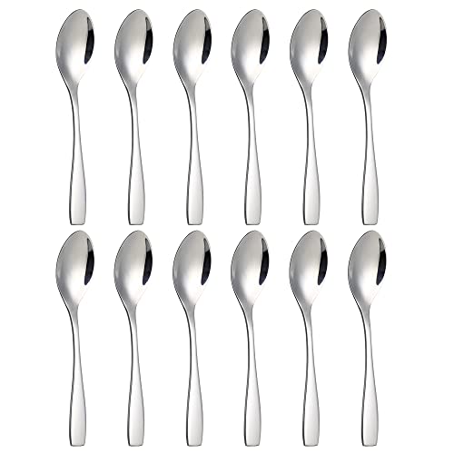 CISAY Kaffeelöffel Set 12-teilig,12.2cm,Edelstahl Poliert,Spülmaschinengeeignet (SILVER) von CISAY