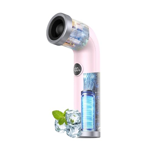 CISIYOO Tragbarer Turbo Handventilator,7m/s Hohe Geschwindigkeit,100-stufiger Wind,3000 mAh Powerbank USB Akku 3-in-1 Hand Ventilator mit LED Anzeige für Mädchen Schminken Büro Reisen Zuhause (Rosa) CISIYOO Tragbarer Turbo Handventilator,7m/s Hohe Geschwindigkeit,100-stufiger Wind,3000 mAh Powerbank USB Akku 3-in-1 Hand Ventilator mit LED Anzeige für Mädchen Schminken Büro Reisen Zuhause (Rosa) von CISIYOO