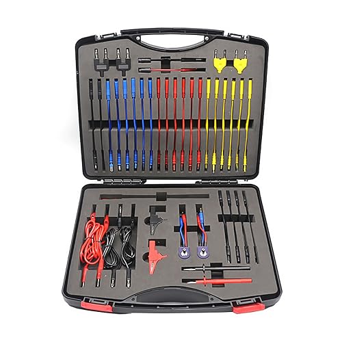 92 Multimeter Messleitungen Set, Prüfleitungssatz mit 72 Anschlüsse & Krokodilklemme& Testsonden für KFZ Fehlerdiagnose/Werkzeugkoffer Kabelsatz/Fehlerdiagnose Testkabel von CISSIYOG