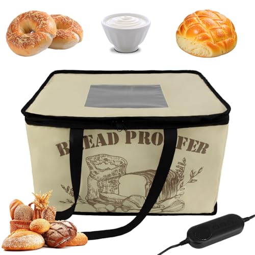 CISSIYOG Brot GäRbox Mit Heizung,Brot GäRbox Mit Ntc-Temperatursensor(36L) Mit Einsteckbarem TemperaturfüHler, PräZise Temperaturregelung, Faltbare TeiggäRbox FüR Brot, Joghurt Und Pizza von CISSIYOG