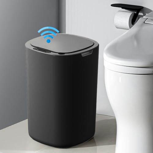 CISSIYOG Schwarz Sensor Mülleimer mit Deckel, 12L Schmal Mülleimer Mülleimer für Bad Küche Büro Elektrischer Plastik-Mülleimer, Leise Wasserdicht Intelligenter Mülleimer Abfallbehälter Papierkorb CISSIYOG Schwarz Sensor Mülleimer mit Deckel, 12L Schmal Mülleimer Mülleimer für Bad Küche Büro Elektrischer Plastik-Mülleimer, Leise Wasserdicht Intelligenter Mülleimer Abfallbehälter Papierkorb von CISSIYOG