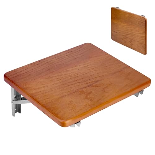 Duschsitz Klappbar Wandmontage, Duschstuhl Duschklappsitz, bis 180kg Badestuhl Duschhocker-Badhocker Klappbar Hocker Duschstuhl für Senioren, Anti-Rutsch Bade-Hocker, Eiche von CISSIYOG