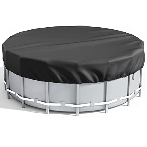 Round Pool Cover - 420D Oxford Poolabdeckplane - UV-Stabil & reißfest - für Round Frame Pool - Ø 305 cm von CISSIYOG