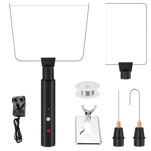 Schaumstoffschneider, 4-in-1 Heißdraht-Schaumstoffschneider, elektrisches Styropor-Schneidewerkzeug mit 4 Klingenköpfen, Polystyrol-Schneider, Heißdrahtschneiderstift, für Lochgraben, Detailhandhabung Schaumstoffschneider, 4-in-1 Heißdraht-Schaumstoffschneider, elektrisches Styropor-Schneidewerkzeug mit 4 Klingenköpfen, Polystyrol-Schneider, Heißdrahtschneiderstift, für Lochgraben, Detailhandhabung von CISSIYOG