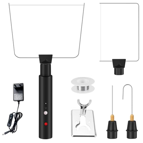 Styroporschneider,Heißdrahtschneider,Elektrischer Styropor Schneider,mit 4 Auswechselbaren Klingen,Heiß-styroporschneider für Detailverarbeitung,Schnitzen und Basteln von CISSIYOG