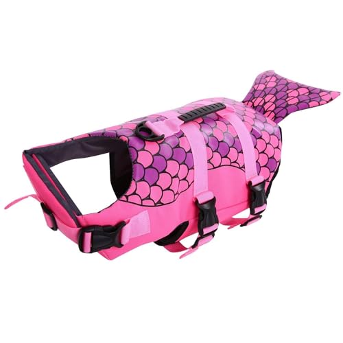CITÉTOILE Hunde Schwimmweste Hai, Schwimmweste für Kleine Mittlere und Große Hunde, Hund Rettungsweste mit Meerjungfrau Schwanz, Rosa, 2XL CITÉTOILE Hunde Schwimmweste Hai, Schwimmweste für Kleine Mittlere und Große Hunde, Hund Rettungsweste mit Meerjungfrau Schwanz, Rosa, 2XL von CITÉTOILE