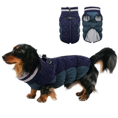 CITÉTOILE Hundemantel Winter Mit Geschirr - Warme Wasserdichte Hundejacke für Kaltes Wetter, Fleece Gefüttert, Winddicht, Reflektierend Winterweste CITÉTOILE Hundemantel Winter Mit Geschirr - Warme Wasserdichte Hundejacke für Kaltes Wetter, Fleece Gefüttert, Winddicht, Reflektierend Winterweste von CITÉTOILE
