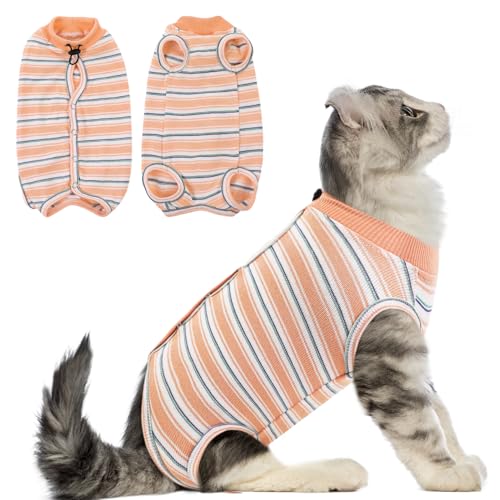 CITÉTOILE Katzenbody nach Op, Postoperative Katzenkleidung für Bauchwunden, Erholungsanzug Kleidung nach Der Operation Tragen, E-Halsband Alternative für Katzen Hunde, Orange, XS CITÉTOILE Katzenbody nach Op, Postoperative Katzenkleidung für Bauchwunden, Erholungsanzug Kleidung nach Der Operation Tragen, E-Halsband Alternative für Katzen Hunde, Orange, XS von CITÉTOILE