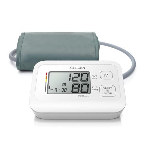 Citizen CHU305 Digitales Blutdruckmessgerät für zu Hause, mit breiter Manschette (22 – 42 cm), großem LCD-Display, Anzeige von Bluthochdruck von Avenue Mandarine