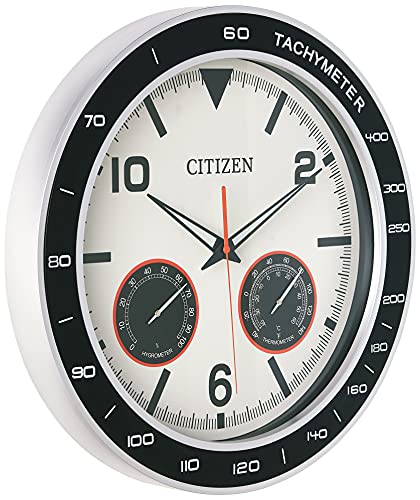 CITIZEN CC2019 Wanduhr für den Außenbereich, Schwarz von CITIZEN