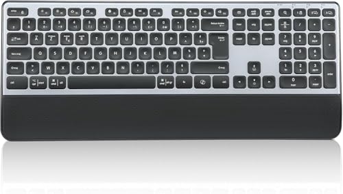 CITLLA K9100 Clavier Bluetooth sans Fil Multi-appareils Avec Repose-Poignet, rétroéclairé à 3 Niveaux, Clavier Rechargeable Pour Ordinateur, Ordinateur Portable, Bureau, Travail CITLLA K9100 Clavier Bluetooth sans Fil Multi-appareils Avec Repose-Poignet, rétroéclairé à 3 Niveaux, Clavier Rechargeable Pour Ordinateur, Ordinateur Portable, Bureau, Travail von CITLLA