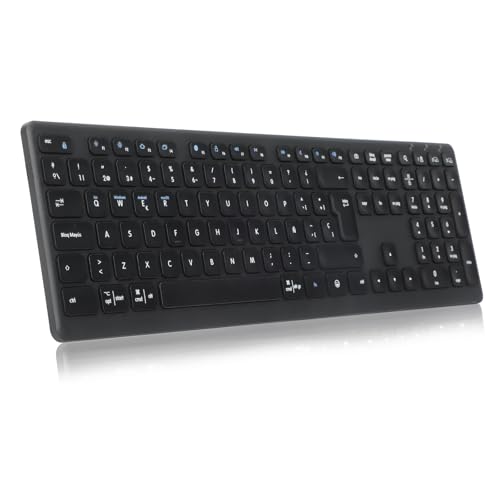 CITLLA K9300 Teclado Inalámbrico Bluetooth, Silencioso Multi-Dispositivo para Windows, Tamaño Completo, Teclado Numérico, Teclas Multimedia, Larga Batería Duración,Compatible con Portátil,Ordenador,PC von CITLLA