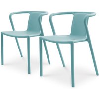 Citygarden - diego - Set aus 2 stapelbaren Gartensesseln aus azurblauem Polypropylen - city garden Citygarden - diego - Set aus 2 stapelbaren Gartensesseln aus azurblauem Polypropylen - city garden von CITYGARDEN